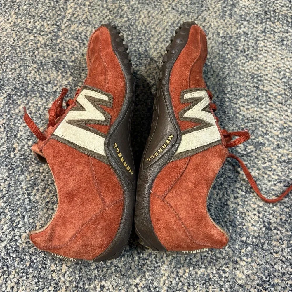 Merrell Sprint Blast Leather Suede Sneakers Everyday Red Women’s Size 7 EU 37.5